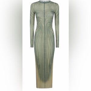 Jean Paul Gaultier Spiral Print Maxi Dress